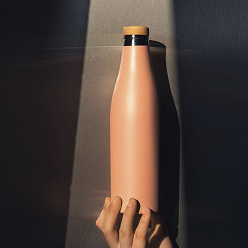 瑞士百年 SIGG 纖體竹蓋真空保溫瓶 500ml - 珊瑚粉 - 保溫瓶/保溫杯 - 不鏽鋼 粉紅色