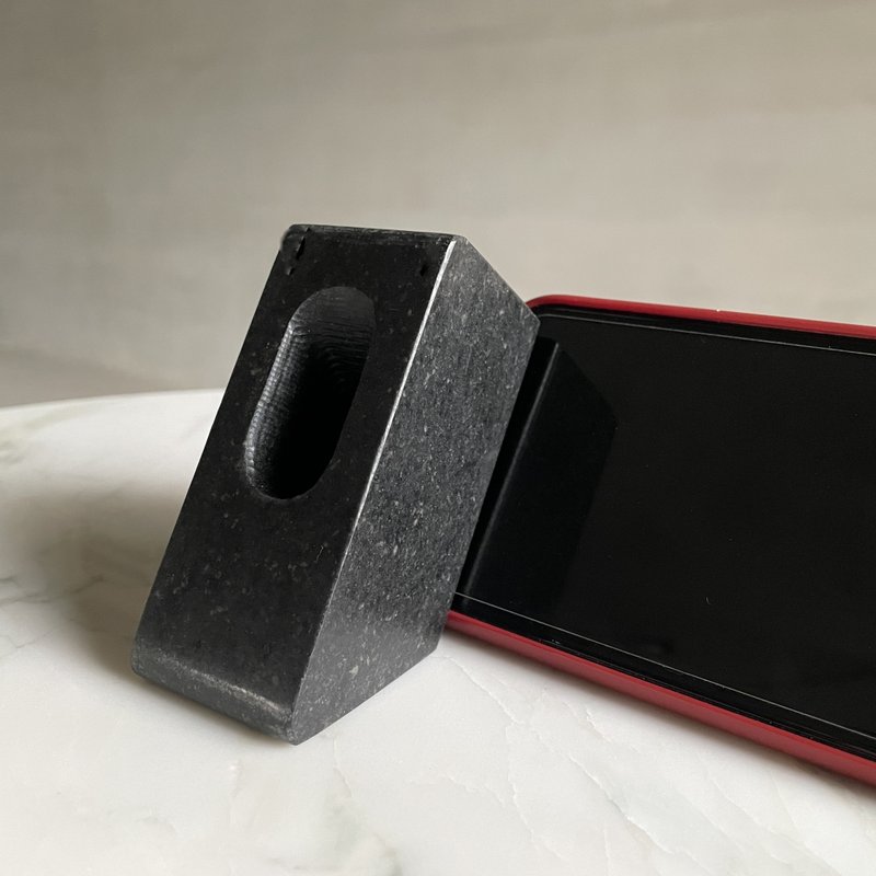 Natural Stone Loudspeaker Horizontal Phone Holder│Zhongshi Stone - อื่นๆ - หิน สีดำ