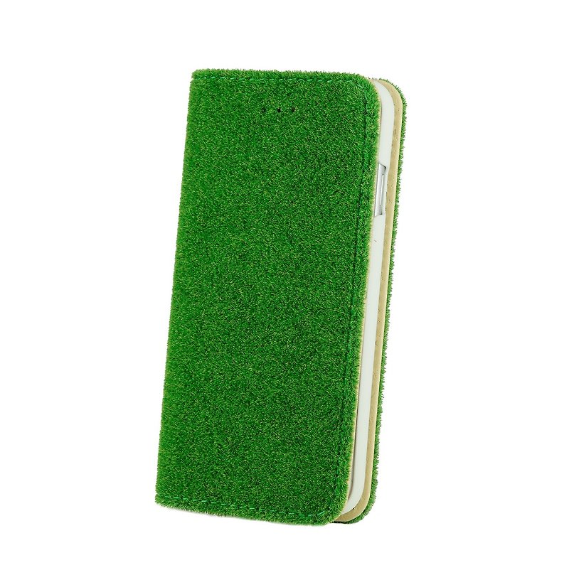 Shibaful -Central Park- 手帳型 Flip Cover for iPhone - スマホケース - その他の素材 グリーン