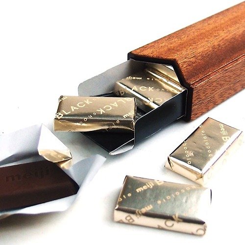 Wood & Leather Goods LIFE 明治チョコレート スティックタイプ木製ケース