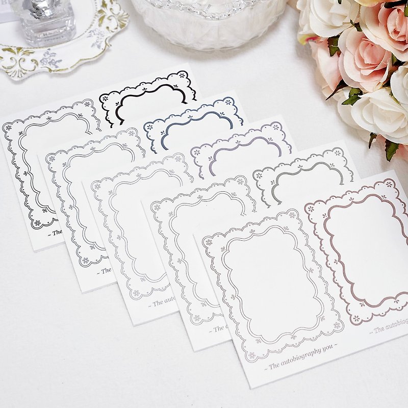 Flower lace frame memo pad - กระดาษโน้ต - กระดาษ 