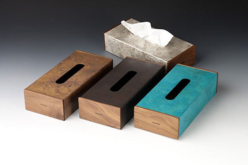 Copper color surface paper box - Tissue Boxes - Copper & Brass Multicolor