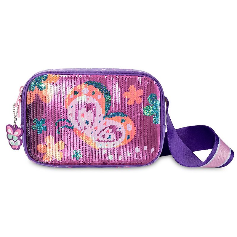 Tiger Family FunTime Sequin Crossbody Bag- Glitter Butterfly - Toiletry Bags & Pouches - Plastic Purple