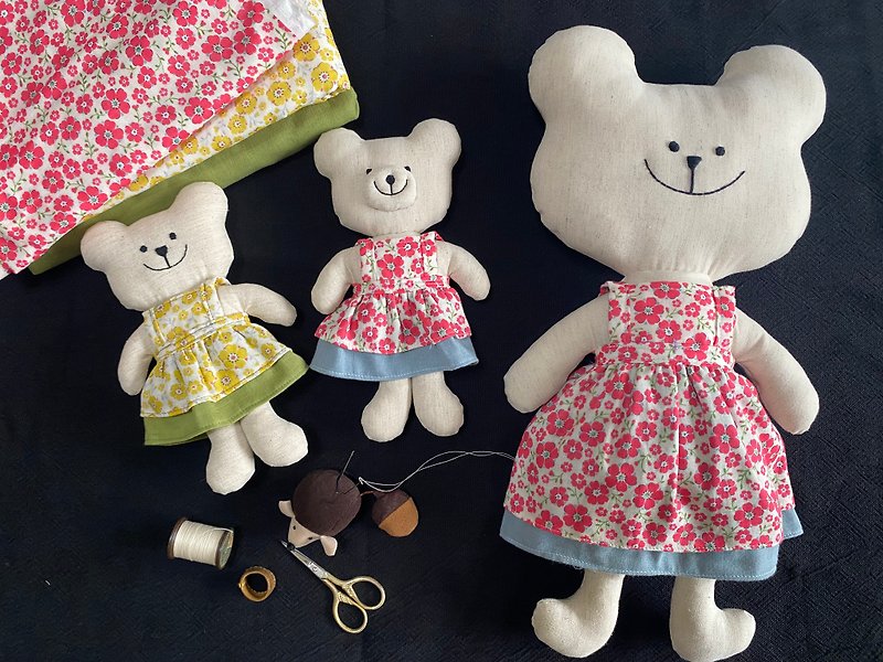 Big baby bear/changeable companion baby bear/comfort doll/moon gift - ของเล่นเด็ก - ผ้าฝ้าย/ผ้าลินิน 