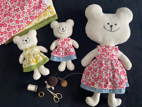 mini 熊 手作 大隻 寶寶熊 /可換衣的陪伴寶寶熊/安撫娃娃 /彌月禮物
