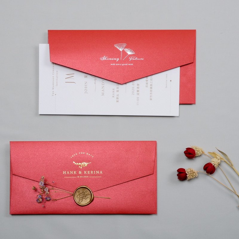 European [Pearl Red] Envelope | Wedding Invitation Envelope | 20 Plain Blank Envelopes - ซองจดหมาย - กระดาษ 