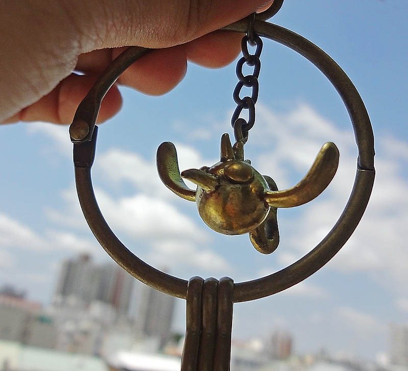 Bronze clockwork birds hand-made small even / healing system / keychain