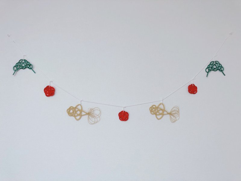 Mizuhiki Garland / Mizuhiki Wall Decoration - Wall Décor - Paper Gold