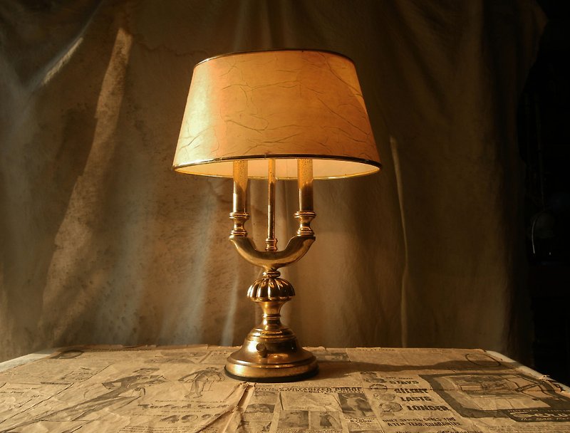[OLD-TIME] Early copper table lamp - โคมไฟ - วัสดุอื่นๆ 