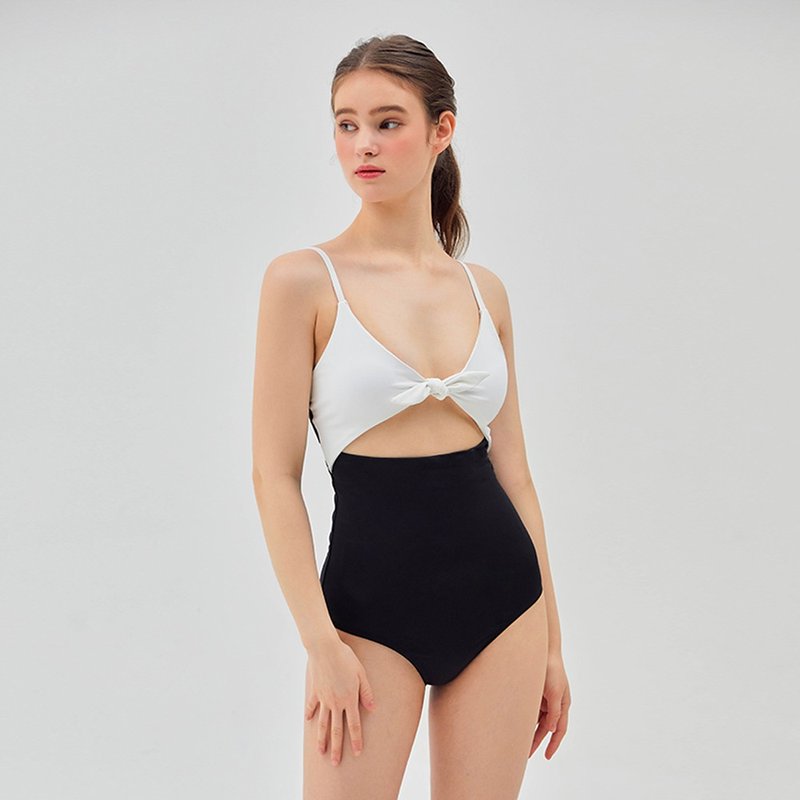 23 Daisy One Piece - Off White / Black - 女泳衣/比基尼 - 其他材質 白色