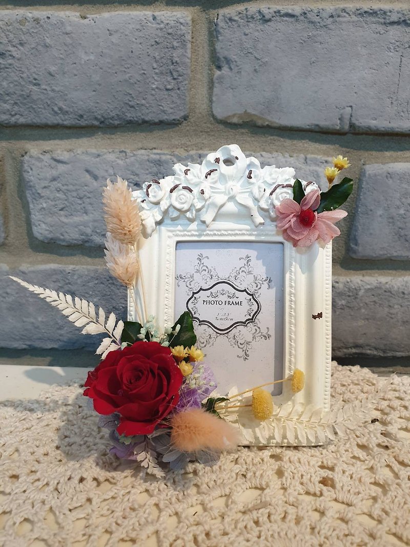 [Classic no withered flower frame] no withered flower / Valentine's Day / exchange gift / photo frame - กรอบรูป - พืช/ดอกไม้ 