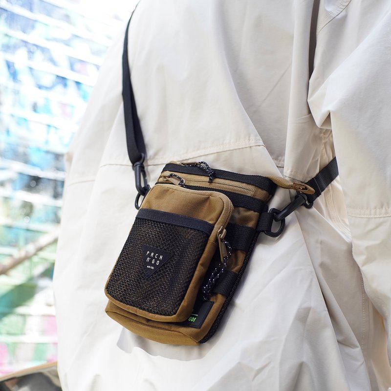 【Pack n' Go】Detachable Shoulder Bag (BA453) - กระเป๋าแมสเซนเจอร์ - ไนลอน สีนำ้ตาล