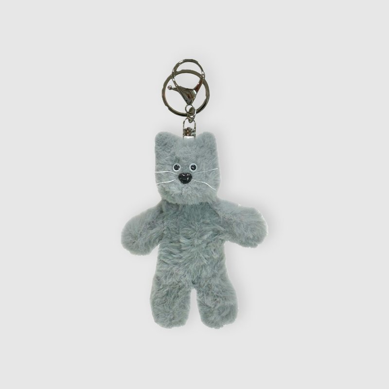 Big gray Cat keyring - 鑰匙圈/鑰匙包 - 壓克力 灰色