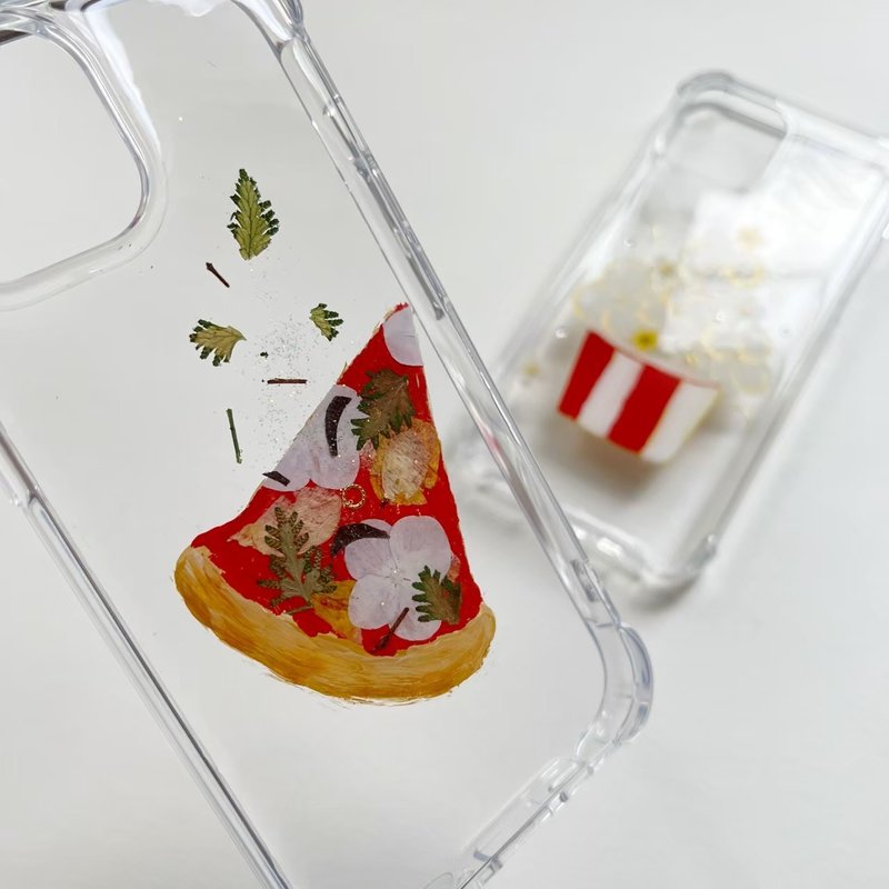 原創 pizza 披薩搞笑禮物 趣味押花手機殼 - 手機殼/手機套 - 塑膠 紅色