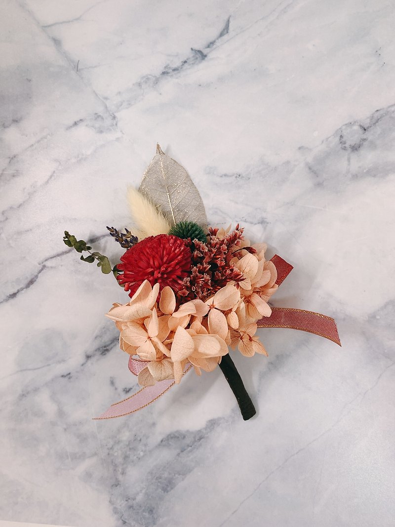 Groom and best man dry flower corsage - เข็มกลัด/ข้อมือดอกไม้ - พืช/ดอกไม้ 