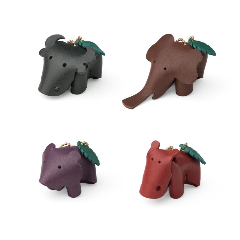 DIY material package Animal Farm series pendant with instructional video/M3-004 - Leather Goods - Genuine Leather Multicolor