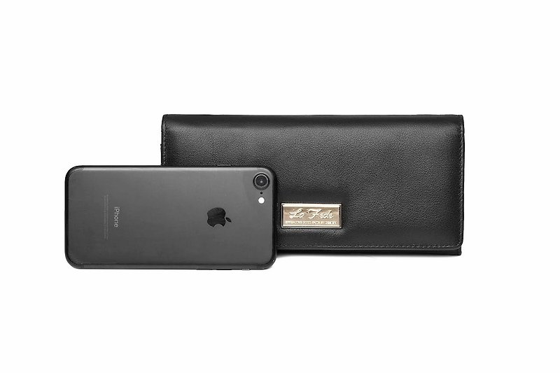 [La Fede] RFID anti-theft calfskin button long clip - Wallets - Genuine Leather 