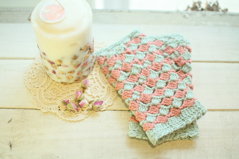 Good Day Handmade] Handmade. Winter hand-knit crochet mitts birthday gift - ถุงมือ - ผ้าฝ้าย/ผ้าลินิน หลากหลายสี