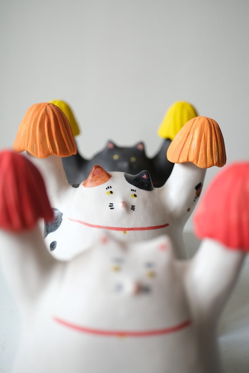 Team Lucky Cat - Pottery & Ceramics - Other Materials Multicolor