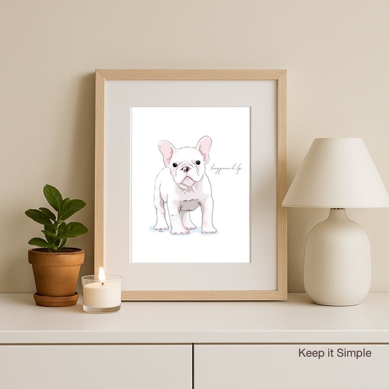 Custom Pet Portrait – One Pet, Name & a Meaningful Date - 電子似顏繪/繪畫/插畫 - 其他材質 