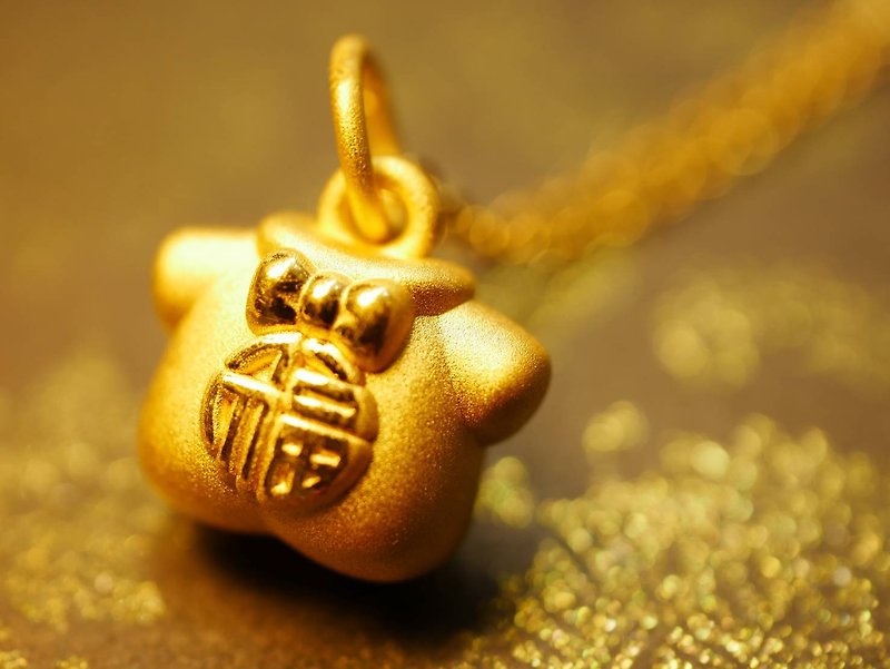 Gold Pendant-Gold Clothes Bless Your Life Gold Jewelry-Gold 9999 - สร้อยคอ - ทอง 24 เค สีทอง
