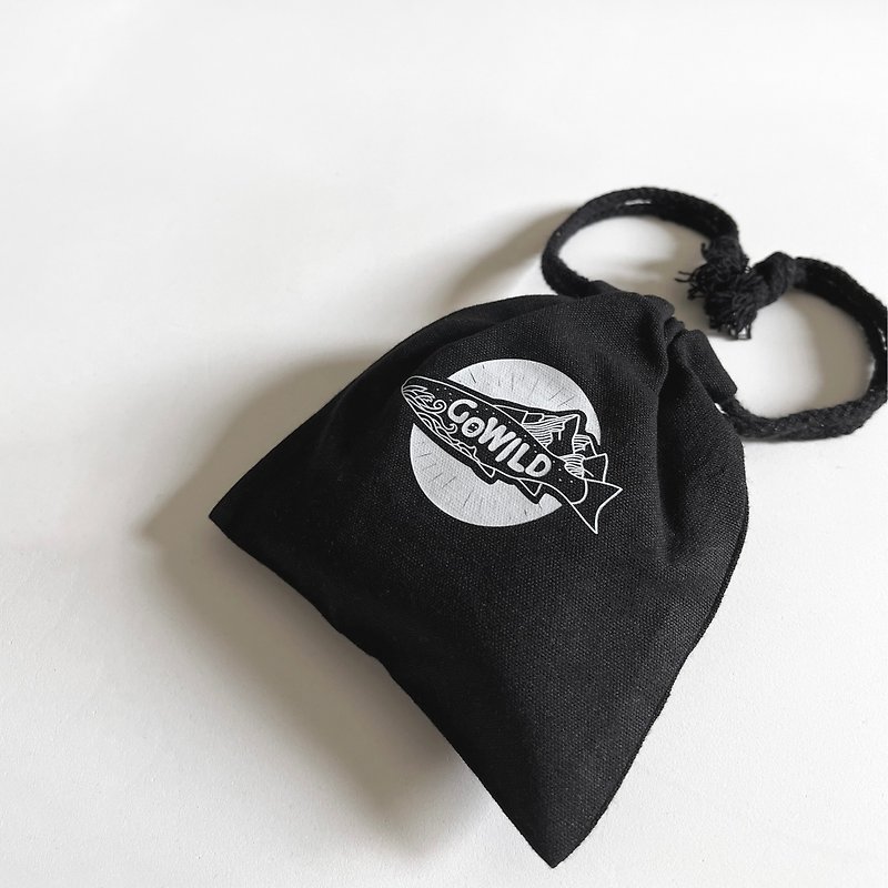 Go:wild Lightweight Canvas Small Drawstring Bag - Drawstring Bags - Cotton & Hemp Black