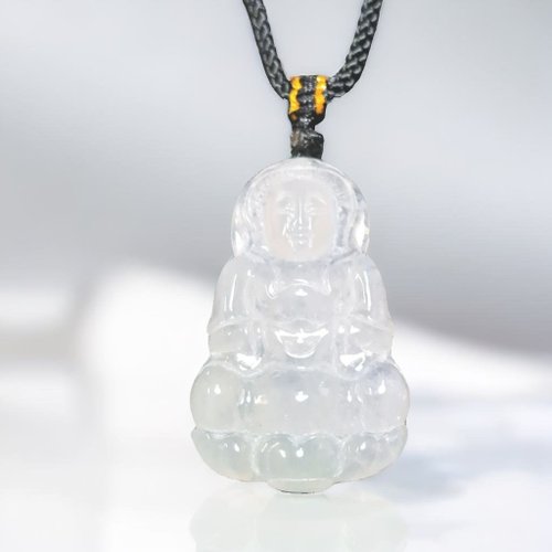 瓔珞翡翠 冰種翡翠觀音菩薩項鍊 | 天然緬甸玉翡翠A貨 | 送禮