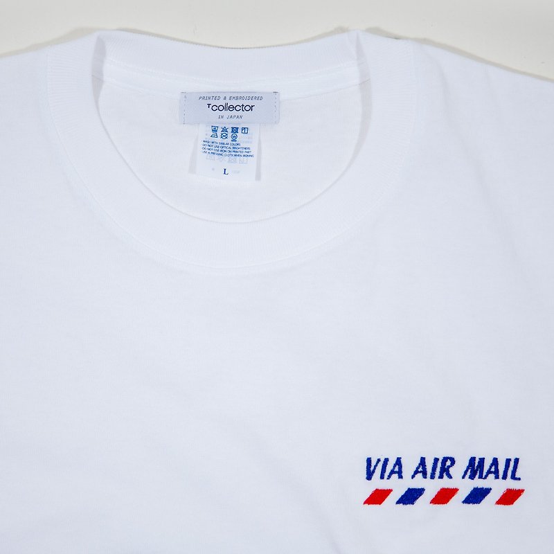 VIA AIR MAIL 国際便エアメールTシャツ　ユニセックスS~XXL - Tシャツ - コットン・麻 ピンク