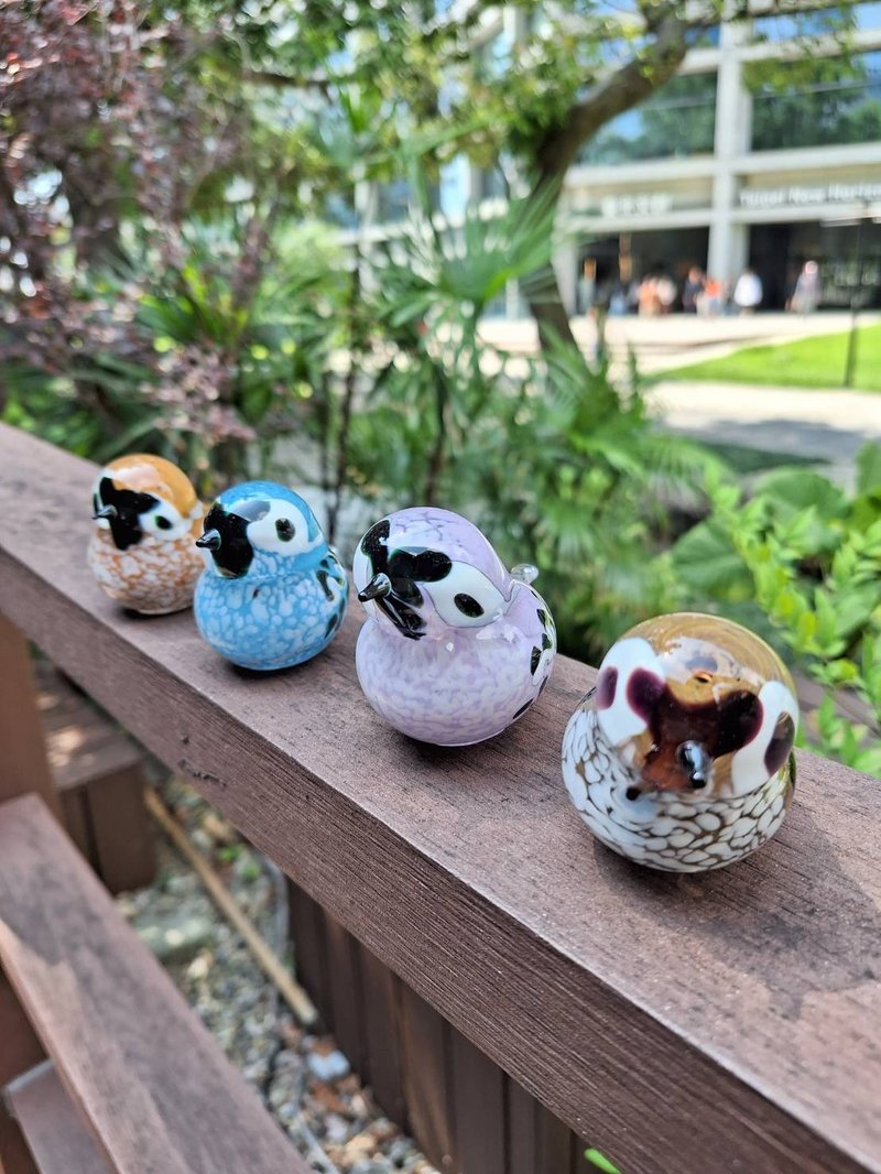 鳥、麻雀 | 玻璃熾造 工坊手作 - 擺飾/家飾品 - 玻璃 多色