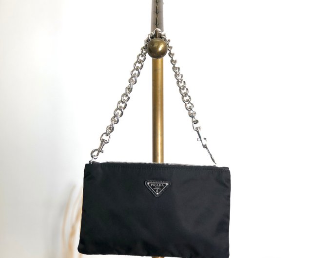 日本直送 名牌中古包 】PRADA プラダ ポーチ ブラック