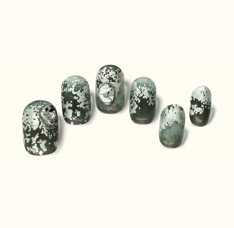 【Gel Art Sticker Set】 ButterFinger【W022】Green Ore - Nail Polish & Acrylic Nails - Other Materials 
