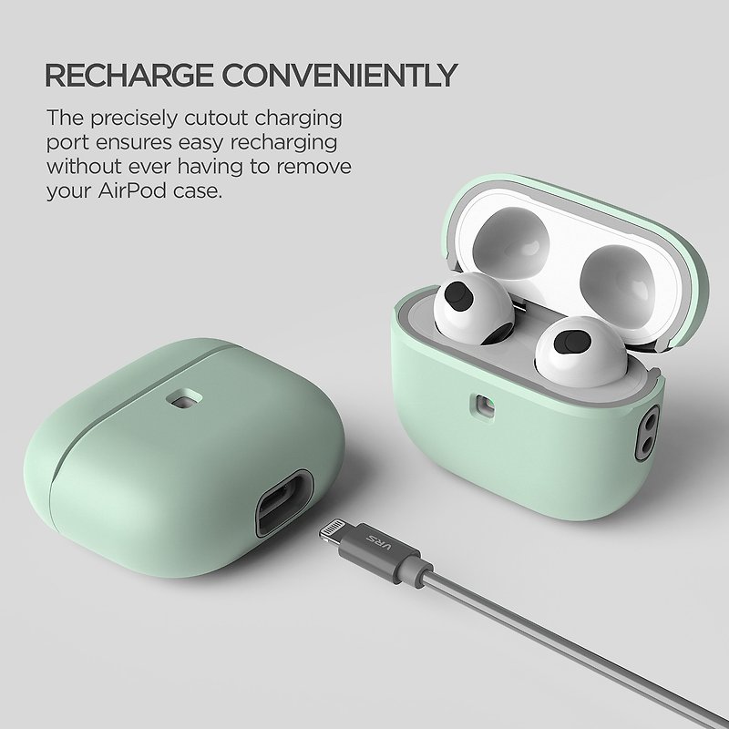 VRS | AirPods 3 Modern Series Headphone Case - Mint Green - Headphones & Earbuds Storage - Other Materials Green