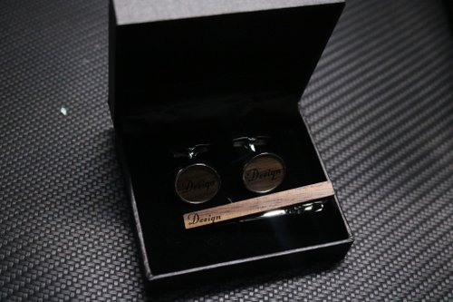 壞紳士 新年禮物限量發售胡桃木袖釦領帶夾套裝禮盒套裝免費刻字