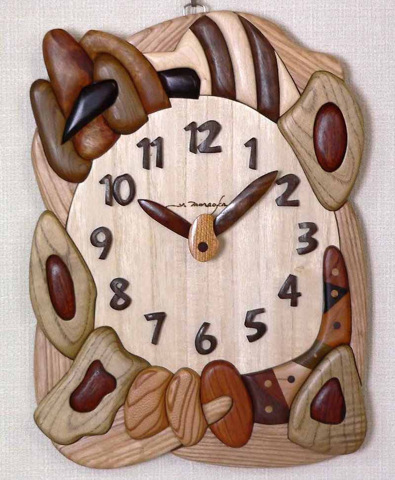 Clock Abstract - นาฬิกา - ไม้ สีนำ้ตาล