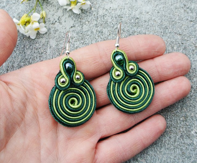 Green deals boho earrings