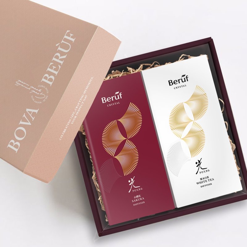 [New product launch] [Faber Bova Official] Crystal Fragrance Light Bottle Gift Box (2 Light Bottle Set) - น้ำหอม - วัสดุอื่นๆ หลากหลายสี