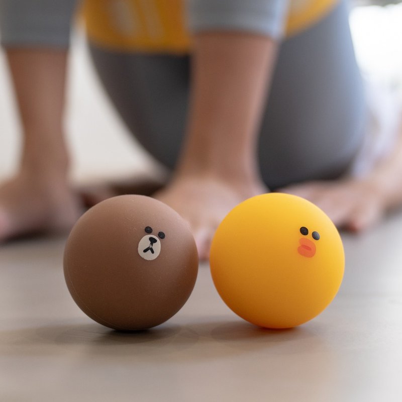 【LINE FRIENDS Genuinely Authorized】Fascial Relaxation Massage Ball-Xiong Da - อุปกรณ์ฟิตเนส - ซิลิคอน 