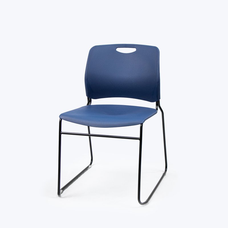 Harmony | Stacking Chair | Dark Blue - Chairs & Sofas - Other Metals Blue