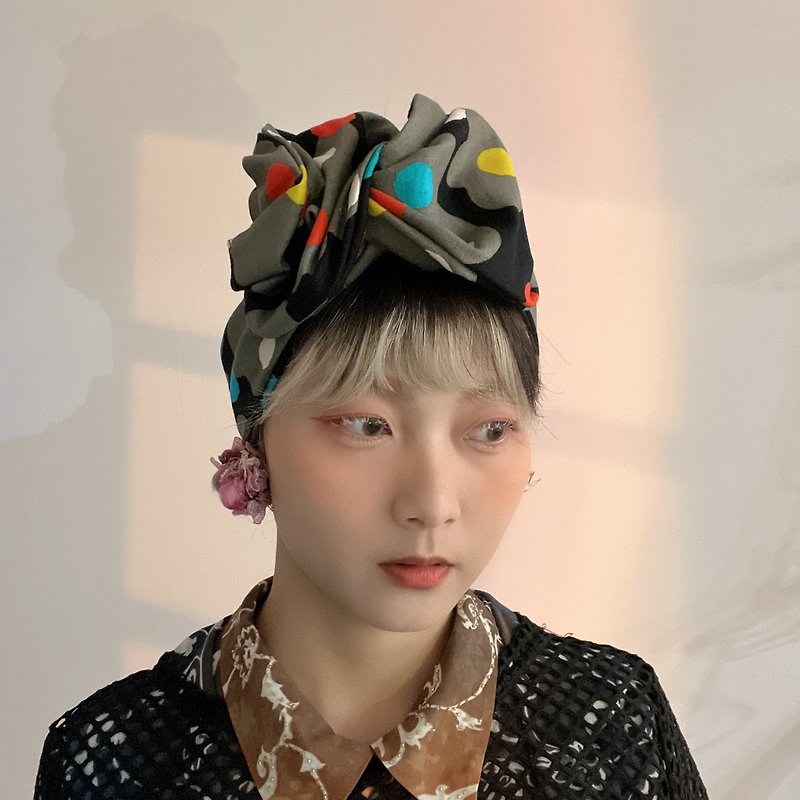 Pop style flower wide aluminum wire headband - Hair Accessories - Cotton & Hemp Gray