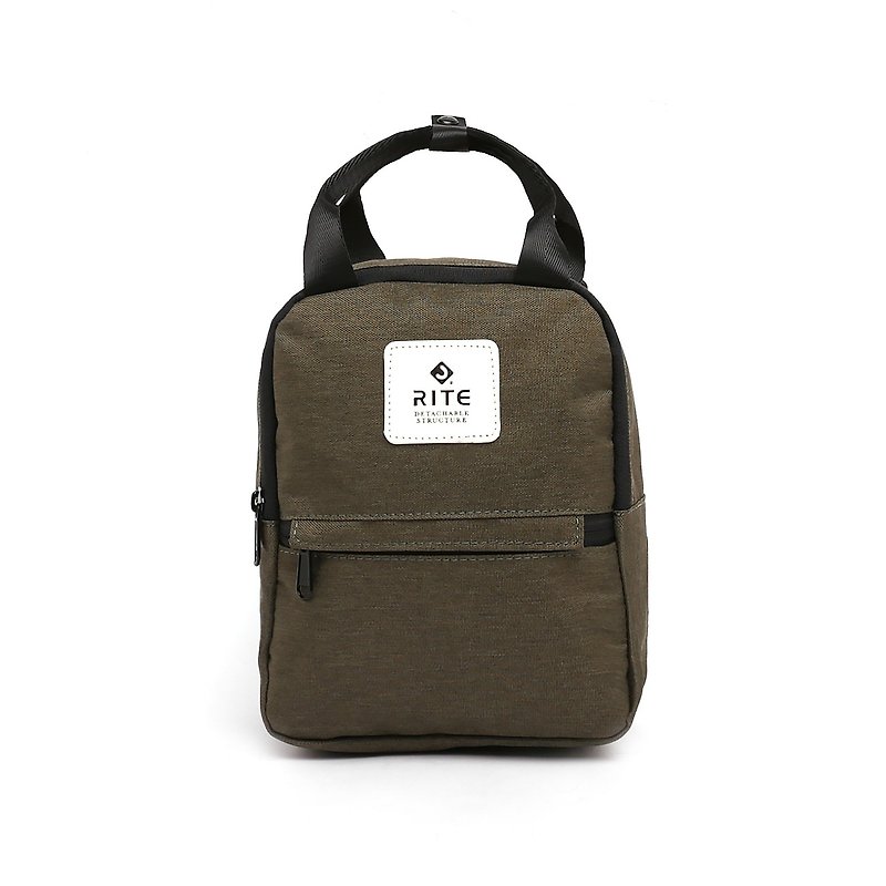 [RITE] Le Tour Series - Dual-use Mini Backpack 2.0-Nylon Army Green - กระเป๋าเป้สะพายหลัง - วัสดุกันนำ้ สีเขียว