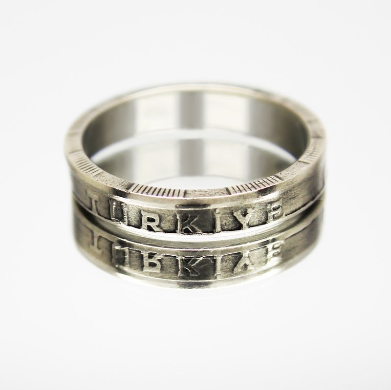 Turkey Coin Ring 1 lira 2006 coin rings for men coin rings for women - 戒指 - 其他金屬 