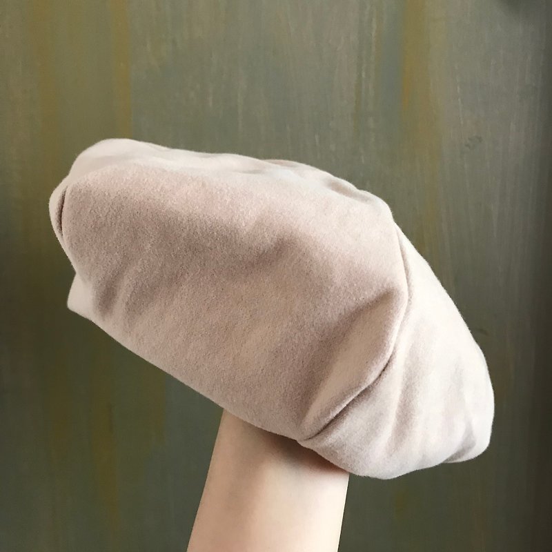 Beret beret | painter hat | six-sided cut | light pink - Hats & Caps - Cotton & Hemp Pink