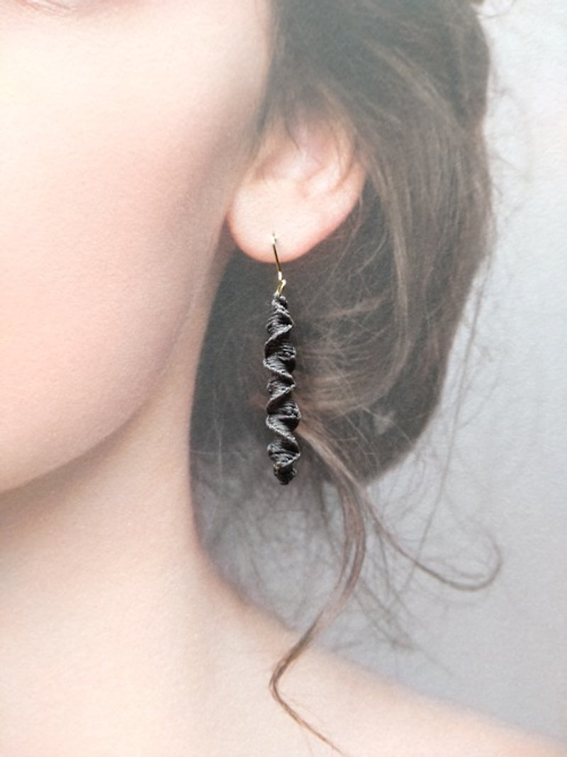earrings whip gray - Earrings & Clip-ons - Polyester 
