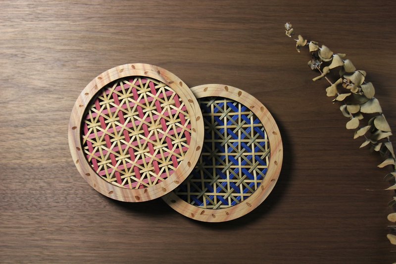 Bamboo coasters ||cup-mat /dessert plate/ - Coasters - Bamboo Multicolor