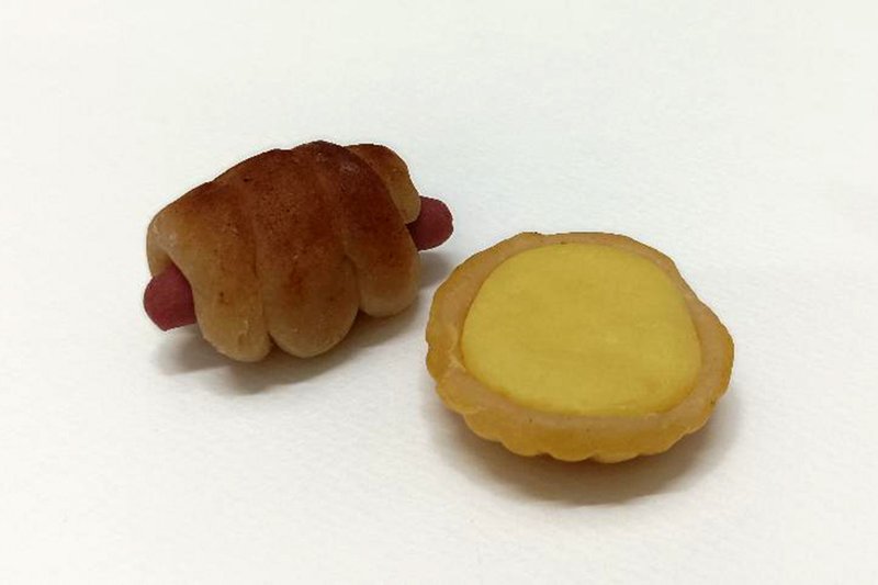 迷你腸仔包+蛋撻手工皂 - 肥皂/手工皂 - 其他材質 黃色