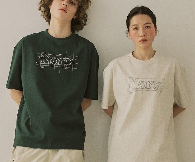 ユニセックス ルーズ ロゴ プリント 半袖 Tシャツ カップル着用