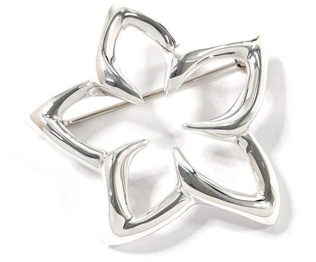aloha TIFFANY&Co. プルメリア ブローチ シルバー925 日本直送 中古美品】ティファニー TIFFANY&Co. ブローチ ピン