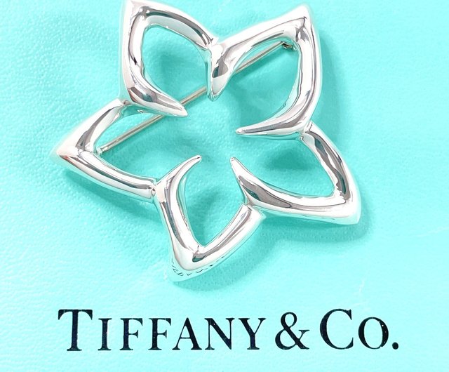 aloha TIFFANY&Co. プルメリア ブローチ シルバー925 日本直送 中古美品】ティファニー TIFFANY&Co. ブローチ ピン