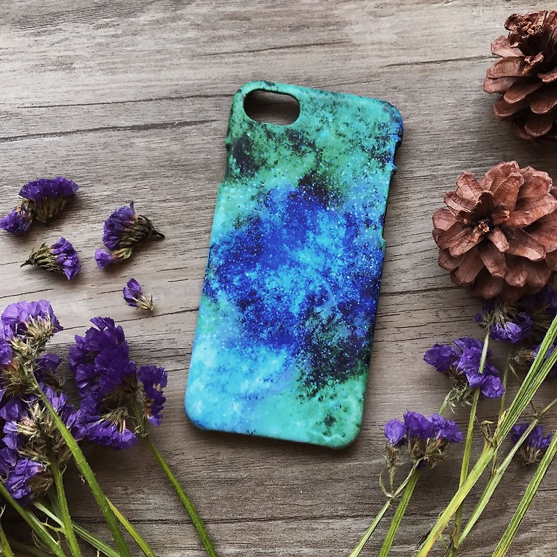 Blue Green Galaxy. Matte Case( iPhone, HTC, Samsung, Sony, LG, OPPO) - Phone Cases - Plastic Green