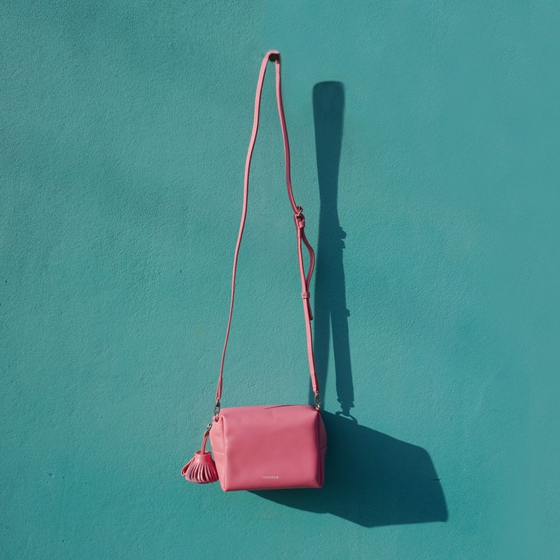 Semi Gamma crossbody bag - 手提包/手提袋 - 真皮 粉紅色